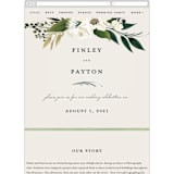 "Botanical Ring" - Wedding Website in Ivory by Susan Moyal - Mobile Layout