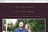 "Crush" - Wedding Website in Cabernet by Carolyn MacLaren - Desktop Design