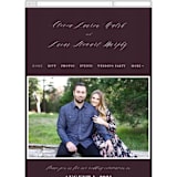 "Crush" - Wedding Website in Cabernet by Carolyn MacLaren - Mobile Layout