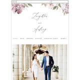 "Fancifully" - Wedding Website in Dust Mauve by Everett Paper Goods - Guest Management