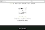 "Upper Block" - Wedding Website in Daisy by Lea Velasquez - Desktop Design