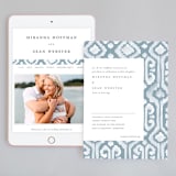 "Painted Ikat" - Wedding Website in Frost by Liz Conley - Match Your Stationery