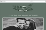 "Falling Branch" - Wedding Website in Eucalyptus by Amy Kross - Desktop Design