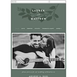"Falling Branch" - Wedding Website in Eucalyptus by Amy Kross - Guest Management