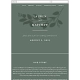 "Falling Branch" - Wedding Website in Eucalyptus by Amy Kross - Guest Management