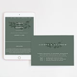 "Falling Branch" - Wedding Website in Eucalyptus by Amy Kross - Match Your Stationery