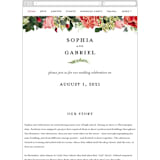 "Peonies Forever" - Wedding Website in Coral by Susan Moyal - Guest Management