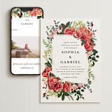 "Peonies Forever" - Wedding Website in Coral by Susan Moyal - Match Your Stationery