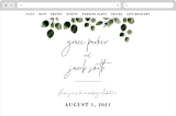 "green rush" - Wedding Website in Snow by Anupama - Desktop Design