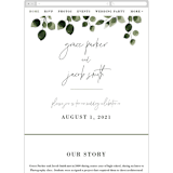 "green rush" - Wedding Website in Snow by Anupama - Mobile Layout