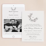 "A Sketched Wreath" - Wedding Website in Concrete by Plain White Paper Co - Match Your Stationery