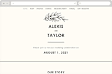 "Modern Bliss" - Wedding Website in Cream by Elly - Desktop Design