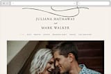 "Fountain Pen" - Wedding Website in Creme by Erin L. Wilson - Desktop Design