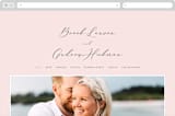 "Lettera" - Wedding Website in Blush by Lauren Chism - Desktop Design