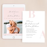 "Lettera" - Wedding Website in Blush by Lauren Chism - Match Your Stationery