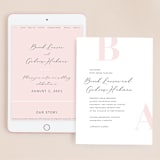 "Lettera" - Wedding Website in Blush by Lauren Chism - Match Your Stationery