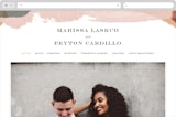 "Overlapping" - Wedding Website in Blush by Jennifer Wick - Desktop Design