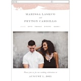 "Overlapping" - Wedding Website in Blush by Jennifer Wick - Mobile Layout