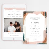 "Overlapping" - Wedding Website in Blush by Jennifer Wick - Match Your Stationery