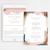 "Overlapping" - Wedding Website in Blush by Jennifer Wick - Match Your Stationery