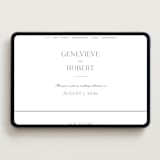 "Upper East" - Wedding Website in Charcoal by Megan Davis - Desktop Design