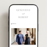 "Upper East" - Wedding Website in Charcoal by Megan Davis - Mobile Layout