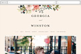 "Spring Botanicals" - Wedding Website in Papaya by Susan Moyal - Desktop Design