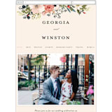 "Spring Botanicals" - Wedding Website in Papaya by Susan Moyal - Guest Management