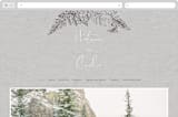 "Floral Frame Sketch" - Wedding Website in Fog by Baumbirdy - Desktop Design