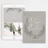 "Floral Frame Sketch" - Wedding Website in Fog by Baumbirdy - Match Your Stationery