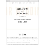 "With Great Joy" - Wedding Website in Peach by Up Up Creative - Mobile Layout