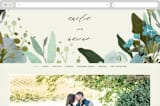 "Gardens Edge" - Wedding Website in Garden by Grace Kreinbrink - Desktop Design