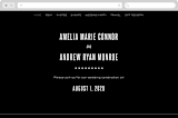 "offset" - Wedding Website in Ebony by Up Up Creative - Desktop Design