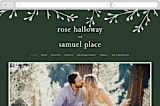 "A Dash of Delight" - Wedding Website in Pine Needle by Bramble Studio - Desktop Design
