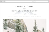 "Lovely Winter Land" - Wedding Website in Powdered Snow by Petra Kern - Desktop Design