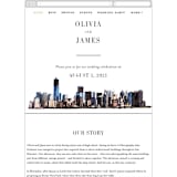 "Bold city" - Wedding Website in Ivory by Cass Imagines - Guest Management