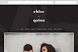 "Epithet" - Wedding Website in Charcoal by Nazia Hyder - Desktop Design