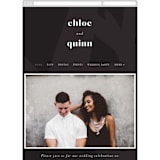 "Epithet" - Wedding Website in Charcoal by Nazia Hyder - Guest Management