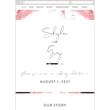 "living coral" - Wedding Website in Coral by Phrosné Barwood - Mobile Layout