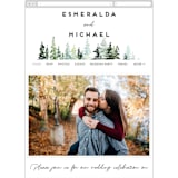 "Evergreens Watercolor" - Wedding Website in Forest by Yao Cheng Design - Mobile Layout