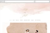 "Morning Mist" - Wedding Website in Blush by Carrie ONeal - Desktop Design