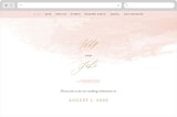 "Morning Mist" - Wedding Website in Blush by Carrie ONeal - Desktop Design