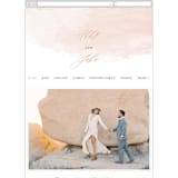 "Morning Mist" - Wedding Website in Blush by Carrie ONeal - Mobile Layout