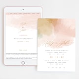 "Morning Mist" - Wedding Website in Blush by Carrie ONeal - Match Your Stationery