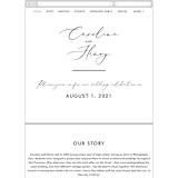 "Scripted Romance" - Wedding Website in Classic by Katherine Moynagh - Mobile Layout