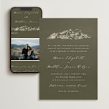 "into the mountains" - Wedding Website in Olive by Helen Halik - Match Your Stationery