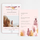 "Mod Brush" - Wedding Website in Blush by Lisa Fee Paura - Match Your Stationery