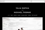 "Enamored" - Wedding Website in Obsidian by Kimberly FitzSimons - Desktop Design