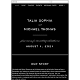 "Enamored" - Wedding Website in Obsidian by Kimberly FitzSimons - Mobile Layout