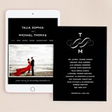 "Enamored" - Wedding Website in Obsidian by Kimberly FitzSimons - Match Your Stationery